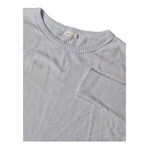 Mersea Women's OS Light Blue Sweater Knit Top‎ 3/4 Sleeve Boxy Pullover Pockets